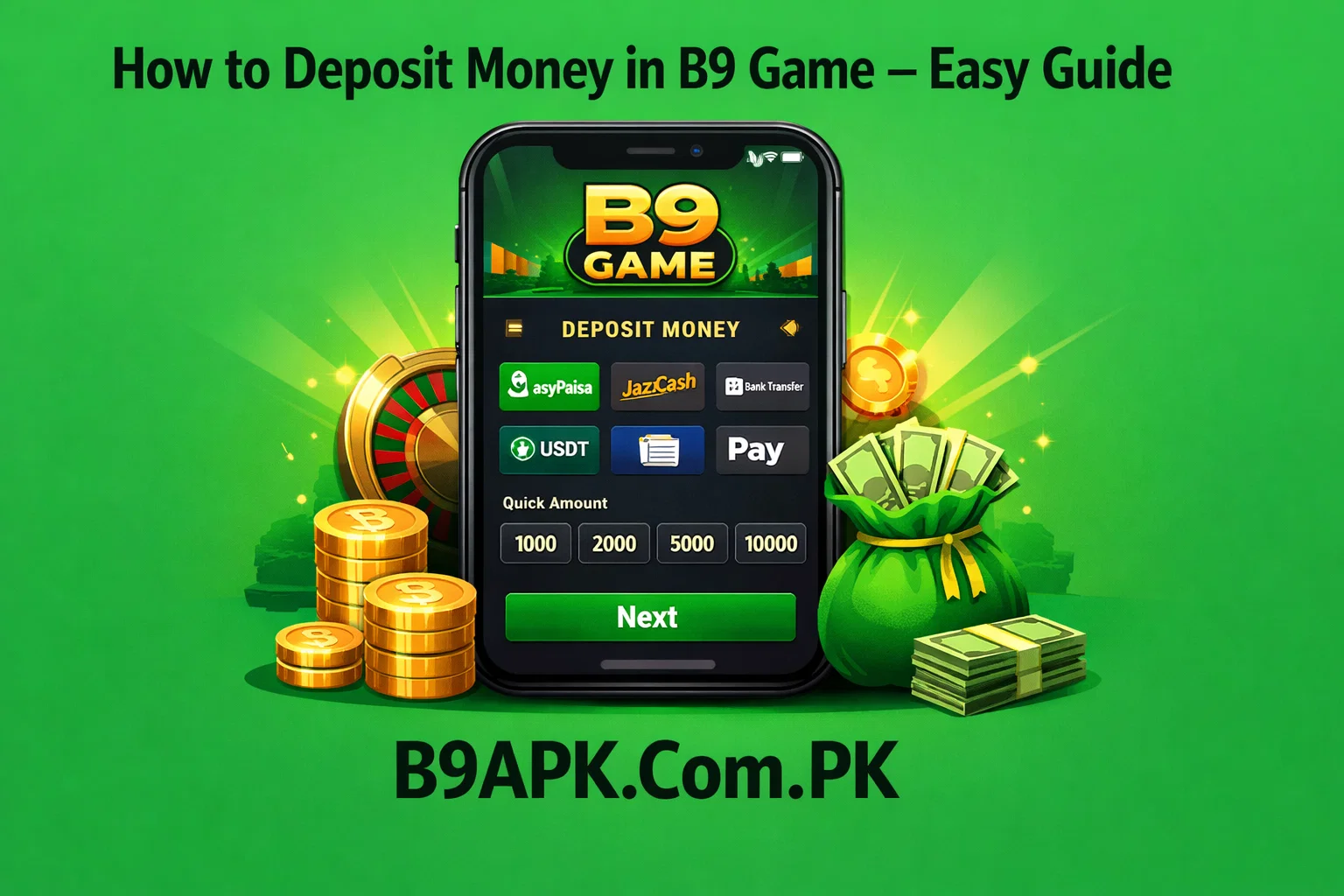 How to Deposit Money in B9 Game